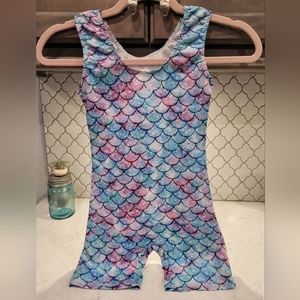 Mermaid print leotard size 8